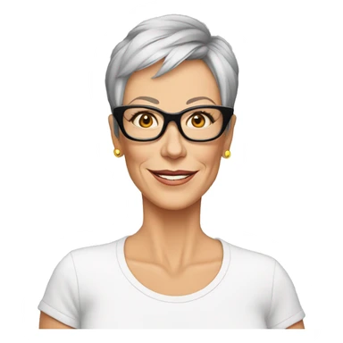 jamie lee curtis cartoon wearing tee sticker
