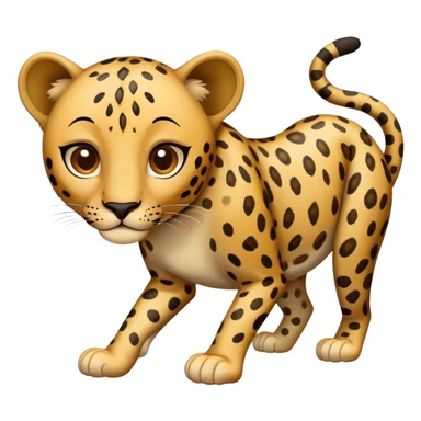 Leopard body crawling sticker