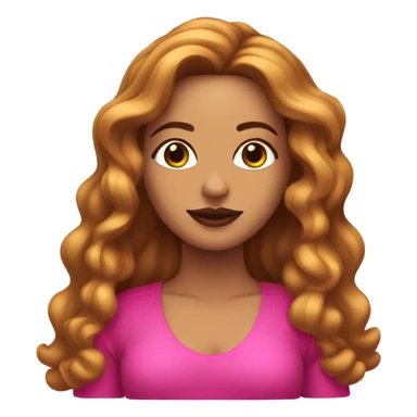 Mujer con reflejo rosado en el cabello rubio y maquillandose sticker