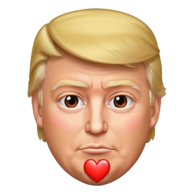 Trump sends a heart sticker