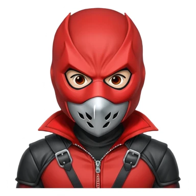 red hood with mask sticker
