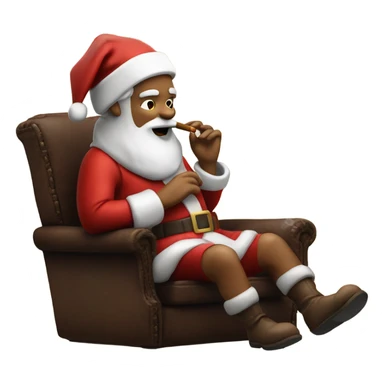 Santa Claus smoking a cigar sticker