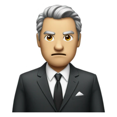 Angry boss in suits sticker