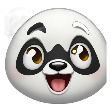 Panda laughing sideways hehe sticker