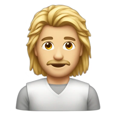 Mullet haircut with spec sticker