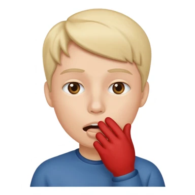 silence, hand in front of mouth sticker