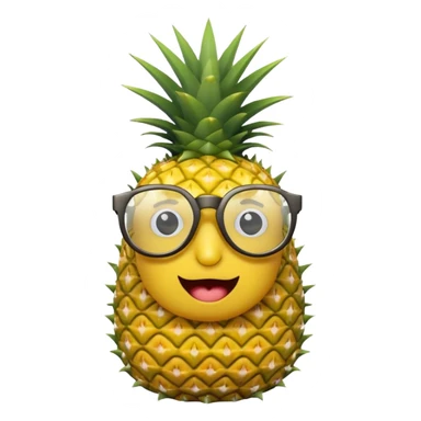 pineapple with glasses sticker