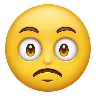 a emoji face with an attitude saying huh sticker