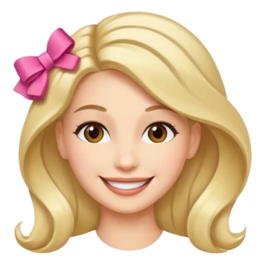 A beautiful woman wearing a hair clip. sticker