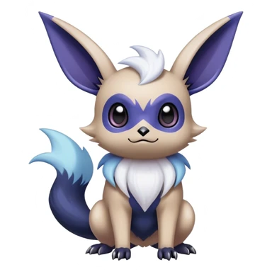 Cool Cute Kawaii Noibat-Eevee-Absol-Pokemon Full Body sticker