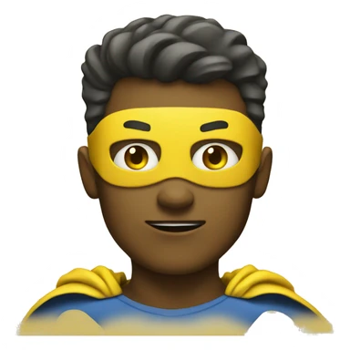 yellow superhero sticker