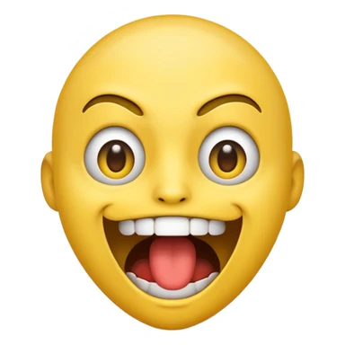 a face with a large opened mouth in emoji of whatsapp style (yellow). Larger is, better is sticker