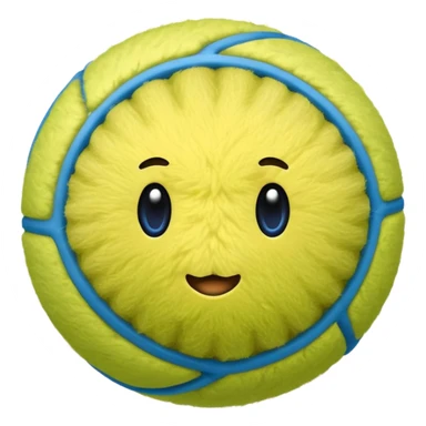 blue tennis ball ball sticker