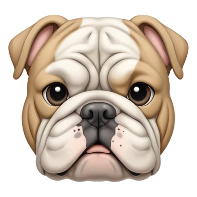 Grey, white, beige fresh bulldog sticker