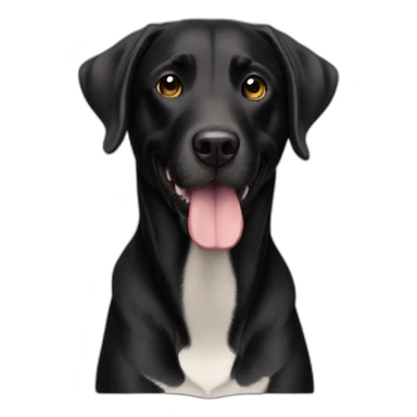 happy-BavarianMountainHound-mixed-black-Labrador sticker