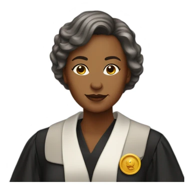 woman lawyer Wearing a robe sticker