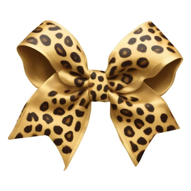 Cheetah print hair bow sticker