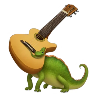 Lagartixa tocando violão  sticker