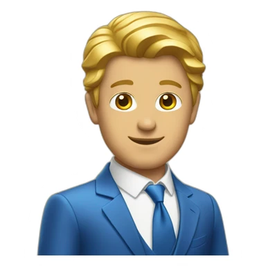 Posh-man-with-blue-suit-offering-goldbar sticker