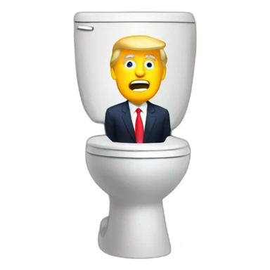 Trump at toilet sticker