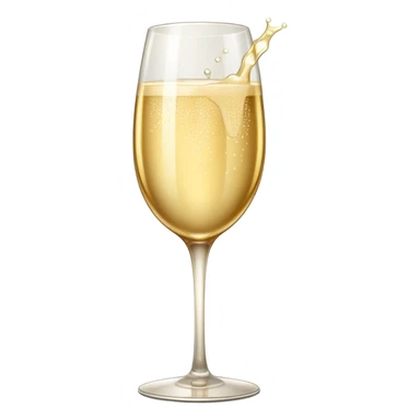 Champagne in golden glass sticker
