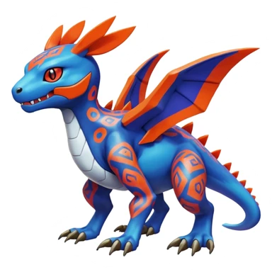  colorful modern Fakémon-Pokémon-Digimon-Vernid-creature (full body) sticker