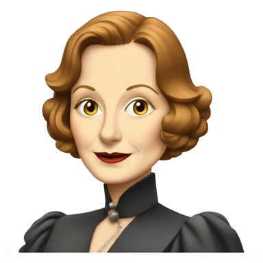 greta garbo speaking with smartphone sticker