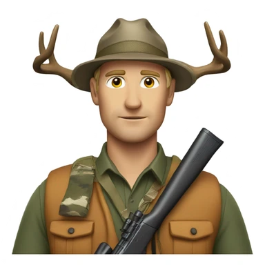 White man deer hunter  sticker