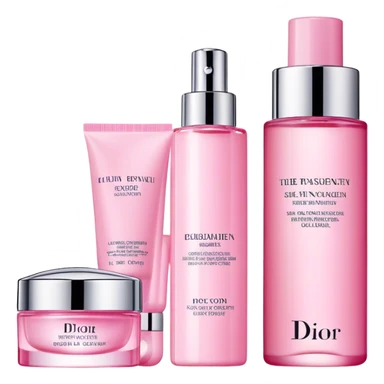 Dior skin care Kit pink best quality  sticker