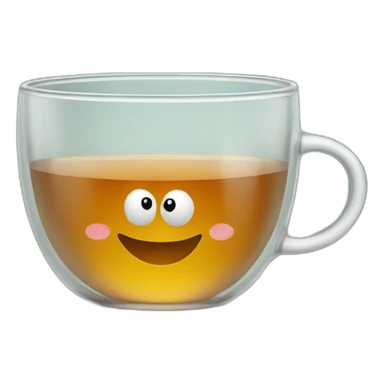 tea in glass cup sticker