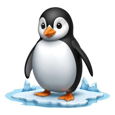 penguin on the iceberg sticker