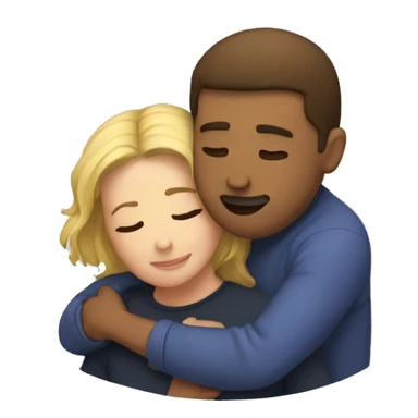 two people cuddling  sticker