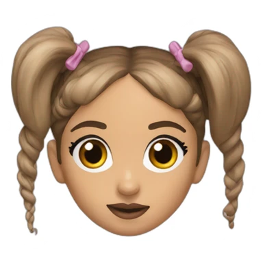 ariana grande with multiple large glue stains sticker