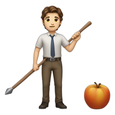 boy is math teacher, brown hair, with mace sticker