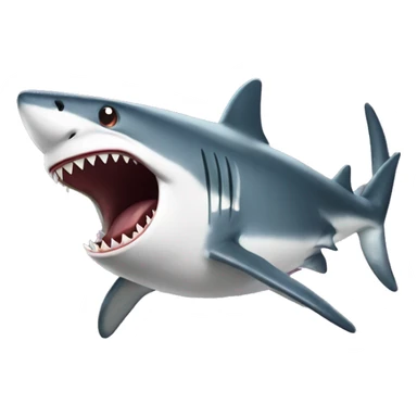 surprised shark that's mad sticker