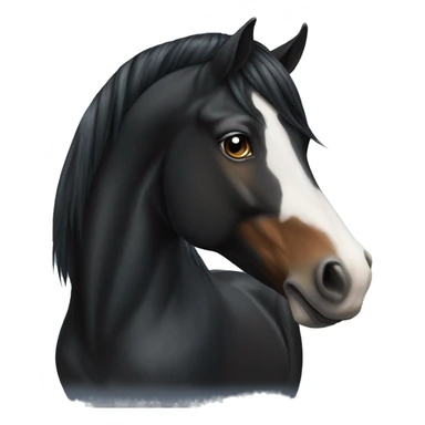 Black pretty horse sticker