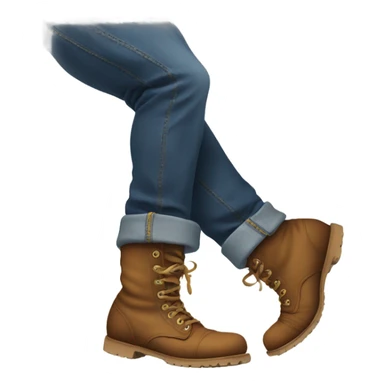 Stomping foot sticker