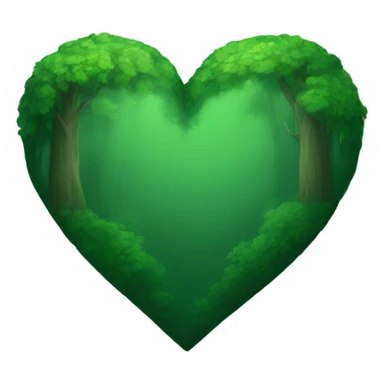 Forest green heart sticker