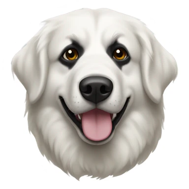Great Pyrenees with black mask on eyes sticker