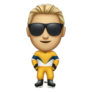 hockey player wearing sunglasses sticker