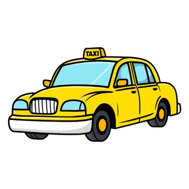 yellow New York taxi cab sticker