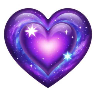 purple galaxy heart transparent sticker
