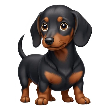 Perro salchicha negro sticker