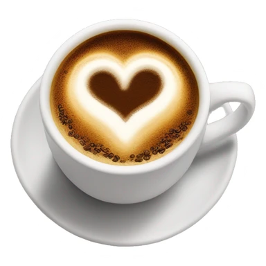 A cup of coffee with a beautiful heart-shaped design in the foam, please. sticker