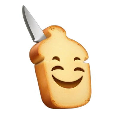 HAPPY BREAD WITH A CHEFS KNIFE sticker