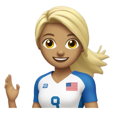 summer olympics blonde girl playing volleyball sticker