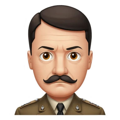 Hitler with mustac sticker
