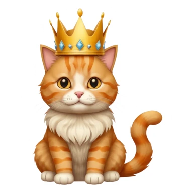 Scottish folded ears cat with crown  sticker