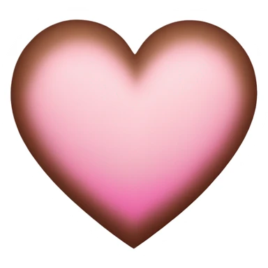 Pink brown ombré heart sticker
