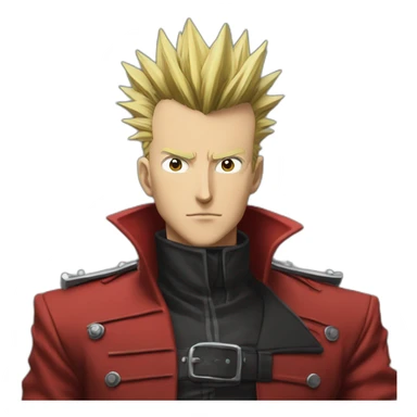 Vash the Stampede (TriGun ‘98) (Portrait, front facing, Apple iOS 17 style) sticker